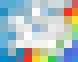 An animation of an image slowly getting less pixelated